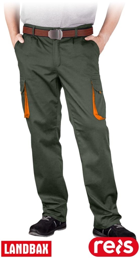 SPODNIE OCHRONNE DO PASA LAND KHAKI-POMARAŃCZOWE