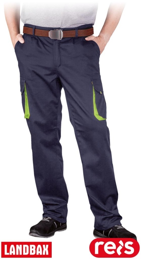 SPODNIE OCHRONNE DO PASA LAND GRANATOWO-ŻÓŁTE