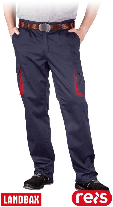 SPODNIE OCHRONNE DO PASA LAND GRANATOWO-CZERWONE