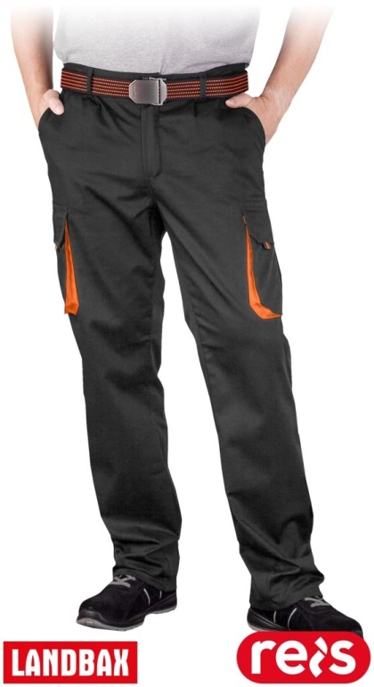 SPODNIE OCHRONNE DO PASA LAND CZARNO-POMARAŃCZOWE