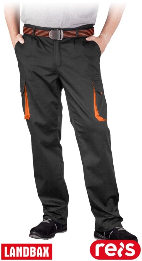 SPODNIE OCHRONNE DO PASA LAND CZARNO-POMARAŃCZOWE