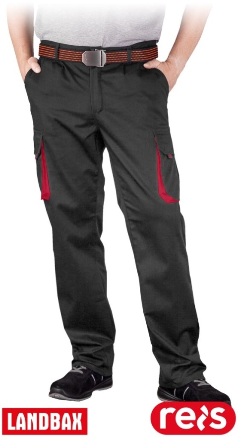 SPODNIE OCHRONNE DO PASA LAND CZARNO-CZERWONE