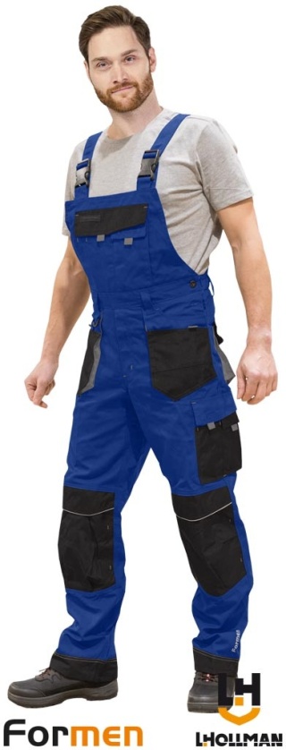 SPODNIE OCHRONNE OGRODNICZKI FORMEN NIEBIESKO-CZARNO-SZARE