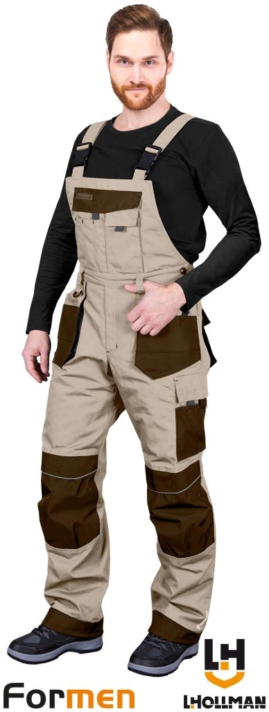 SPODNIE OCHRONNE OGRODNICZKI OCIEPLANE FORMEN FMNW BEŻOWE