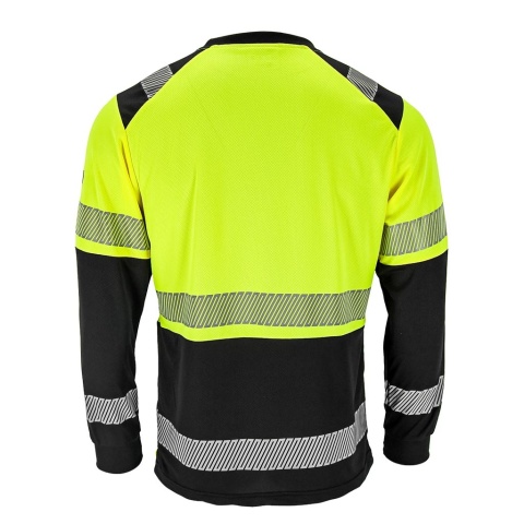 KOSZULKA OCHRONNA IGUANA OSTRZEGAWCZA FLUO Z SIATECZKI ŻÓŁTO-CZARNA