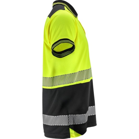 KOSZULKA POLO OCHRONNA OSTRZEGAWCZA IGUANA FLUO ŻÓŁTO-CZARNA