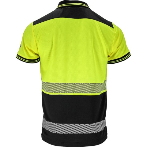 KOSZULKA POLO OCHRONNA OSTRZEGAWCZA IGUANA FLUO ŻÓŁTO-CZARNA