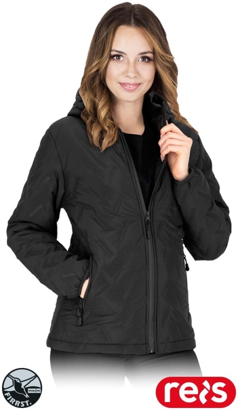 KURTKA OCHRONNA OCIEPLANA ISLA PIKOWANA DAMSKA CZARNA
