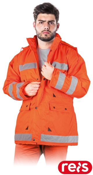 KURTKA OCHRONNA OCIEPLANA K-ORANGE IDEALNA DLA DROGOWCÓW POMARAŃCZOWA