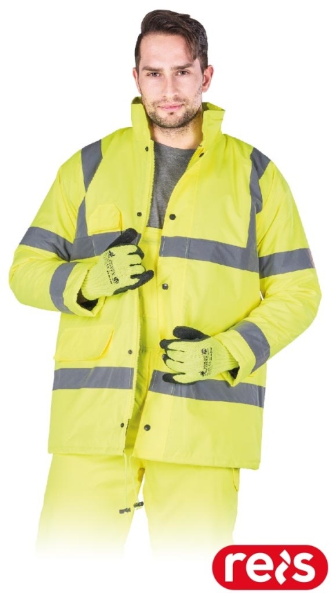 KURTKA OCHRONNA OCIEPLANA K-VIS IDEALNA DLA DROGOWCÓW ŻÓŁTA