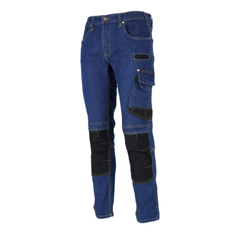 SPODNIE OCHRONNE DO PASA JEANSOWE JEANS303 GRANATOWO-CZARNE