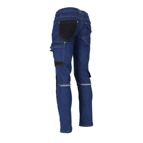 SPODNIE OCHRONNE DO PASA JEANSOWE JEANS303 GRANATOWO-CZARNE