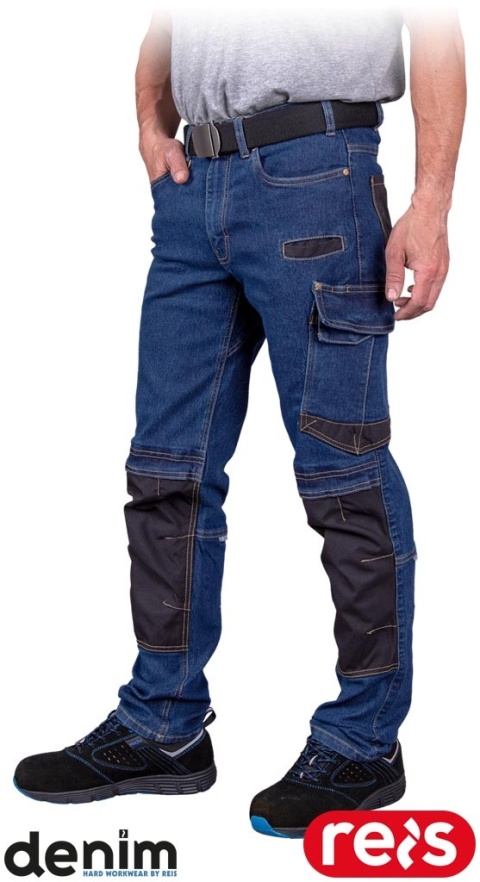 SPODNIE OCHRONNE DO PASA JEANSOWE JEANS303 GRANATOWO-CZARNE