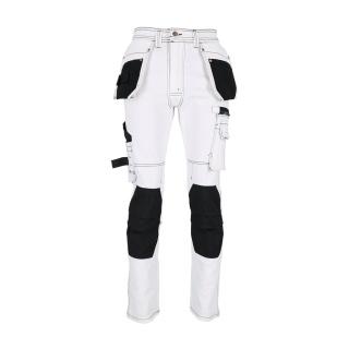 SPODNIE OCHRONNE DO PASA JEANSOWE JEANS415 BIAŁO-CZARNE