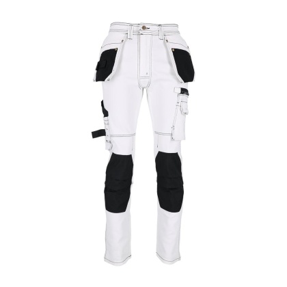 SPODNIE OCHRONNE DO PASA JEANSOWE JEANS415 BIAŁO-CZARNE