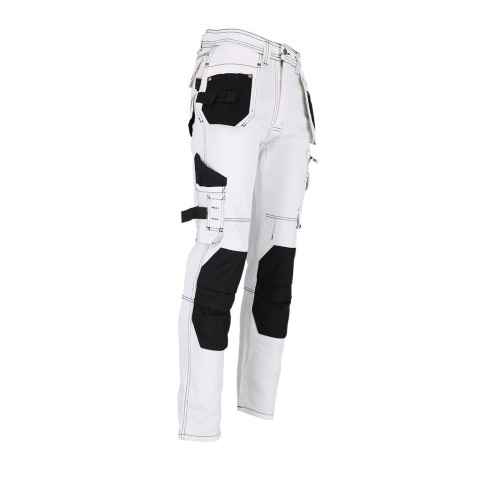 SPODNIE ROBOCZE Z DŻINSU DO PASA, JEANSOWE GRANATOWO-CZARNE