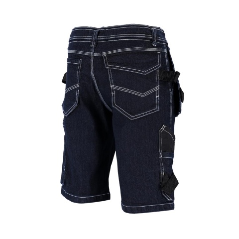 SPODNIE OCHRONNE DO PASA JEANSOWE- KRÓTKIE JEANS415 BIAŁO-CZARNE