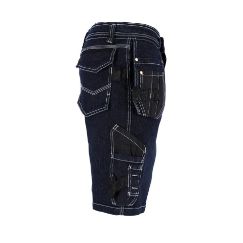 SPODNIE OCHRONNE DO PASA JEANSOWE - KRÓTKIE JEANS415 GRANATOWO-CZARNE