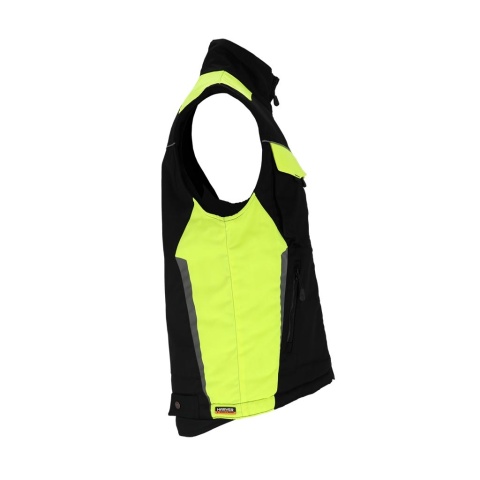 BEZRĘKAWNIK OCHRONNY OCIEPLANY HARVERCOOL CZARNO-ŻÓŁTO-POMARAŃCZOWY