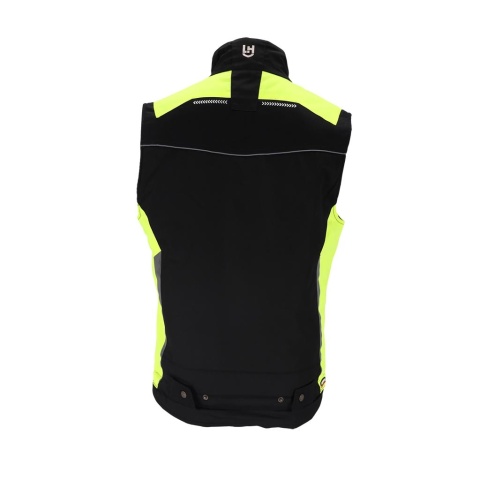 BEZRĘKAWNIK OCHRONNY OCIEPLANY HARVERCOOL CZARNO-ŻÓŁTO-POMARAŃCZOWY