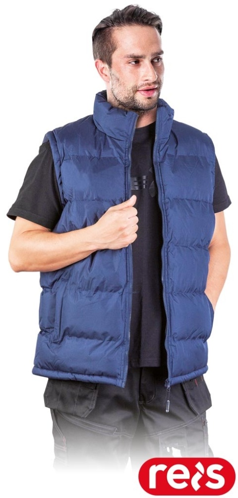 BEZRĘKAWNIK OCHRONNY OCIEPLANY HERON GRANATOWY