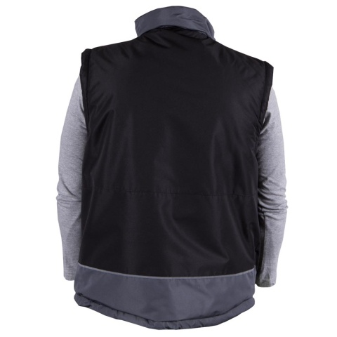 BEZRĘKAWNIK OCHRONNY OCIEPLANY HYPER CZARNO-SZARY