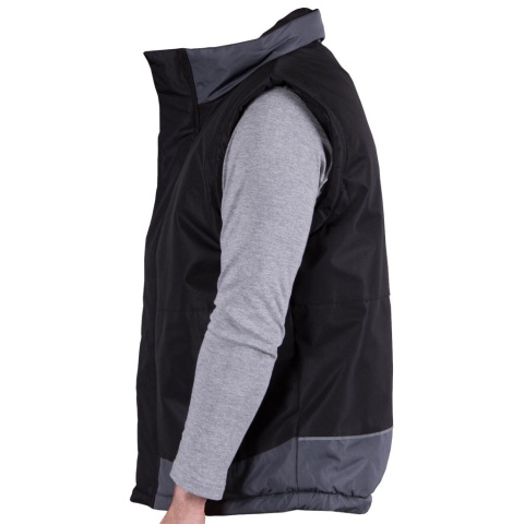 BEZRĘKAWNIK OCHRONNY OCIEPLANY HYPER CZARNO-SZARY