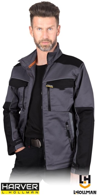 BLUZA OCHRONNA HARVER TKANA, SZARO-CZARNA