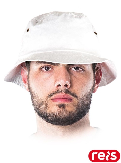 KAPELUSZ HATBAW BAWEŁNIANY, OTWORY WENTYLACYJNE, BIAŁY