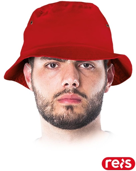 KAPELUSZ HATBAW BAWEŁNIANY, OTWORY WENTYLACYJNE, CZERWONY