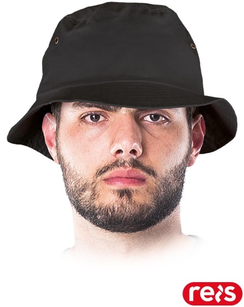 KAPELUSZ HATBAW BAWEŁNIANY, OTWORY WENTYLACYJNE, CZARNY
