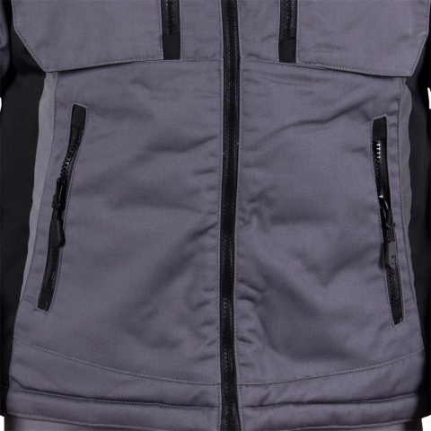 KURTKA OCHRONNA OCIEPLANA POLAREM HARVERWIN SZARO-CZARNA