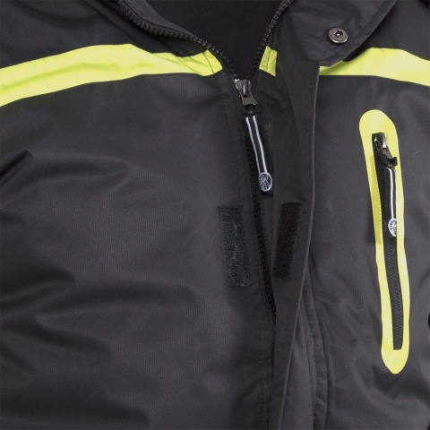 KURTKA OCHRONNA OCIEPLANA HERMAN POLAR CZARNO-SELEDYNOWA