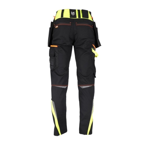 SPODNIE OCHRONNE DO PASA HARVERCOOL KIESZENIE MONTERSKIE ODPINANE CZARNO-ŻÓŁTO-POMARAŃCZOWE