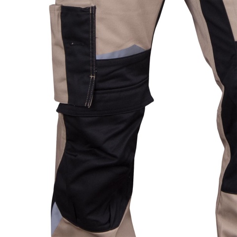 SPODNIE OCHRONNE DO PASA HARVER PROFILOWANE NOGAWKI BRĄZOWO-CZARNE