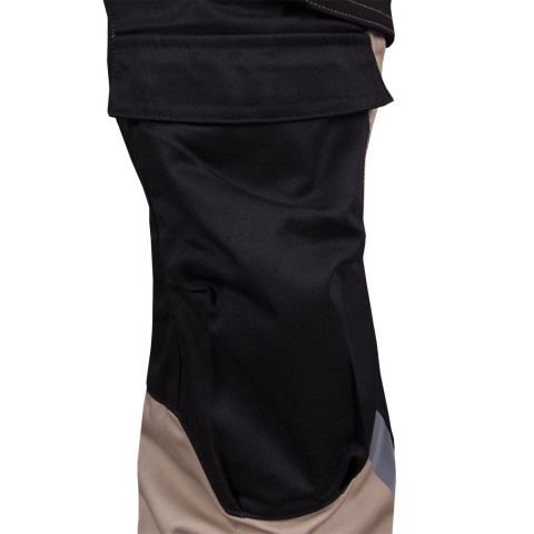 SPODNIE OCHRONNE DO PASA HARVER PROFILOWANE NOGAWKI BRĄZOWO-CZARNE