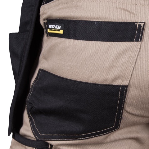 SPODNIE OCHRONNE DO PASA HARVER PROFILOWANE NOGAWKI BRĄZOWO-CZARNE