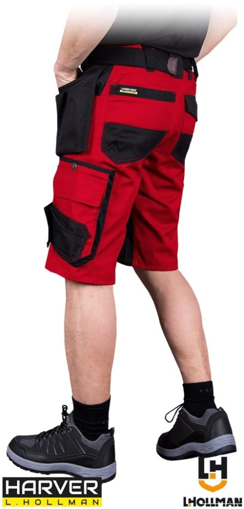 SPODNIE OCHRONNE DO PASA - KRÓTKIE HARVER CZERWONO-CZARNE