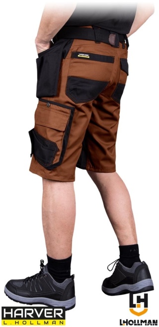 SPODNIE OCHRONNE DO PASA - KRÓTKIE HARVER BRĄZOWO-CZARNE