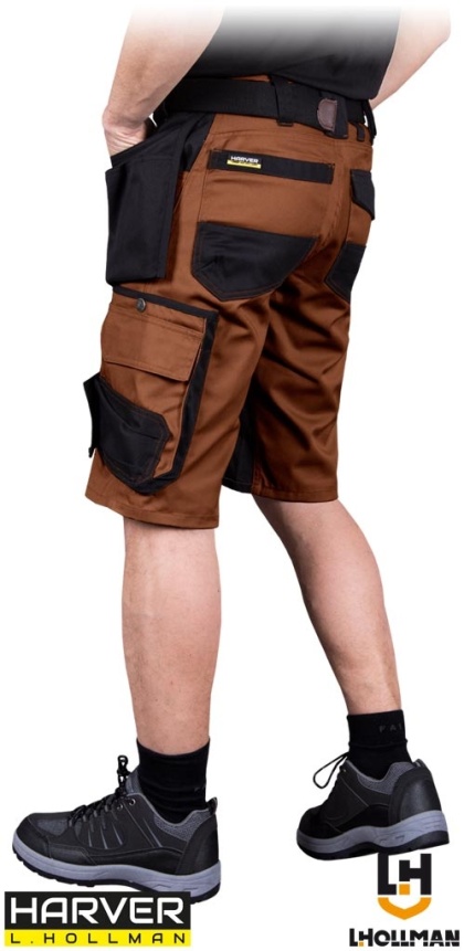 SPODNIE OCHRONNE DO PASA - KRÓTKIE HARVER BRĄZOWO-CZARNE