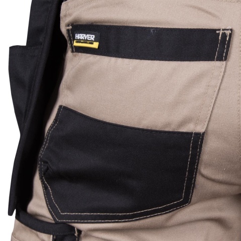 SPODNIE OCHRONNE DO PASA - KRÓTKIE HARVER BRĄZOWO-CZARNE