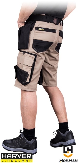 SPODNIE OCHRONNE DO PASA - KRÓTKIE HARVER BEŻOWO-CZARNE