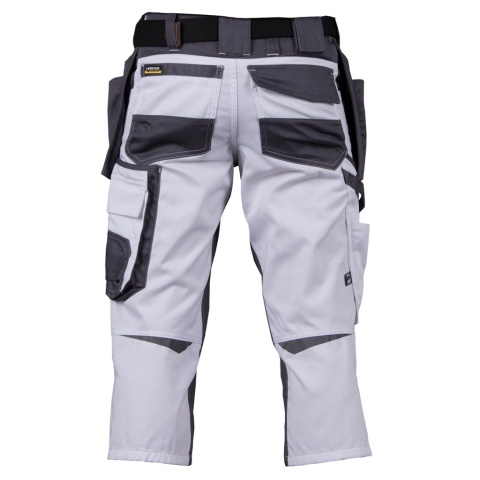SPODNIE OCHRONNE RYBACZKI DO PASA - KRÓTKIE HARVER BIAŁO-SZARE