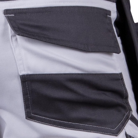 SPODNIE OCHRONNE RYBACZKI DO PASA - KRÓTKIE HARVER BIAŁO-SZARE