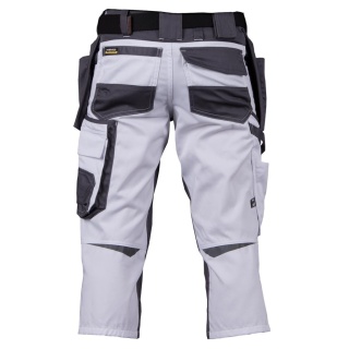 SPODNIE OCHRONNE RYBACZKI DO PASA - KRÓTKIE HARVER SZARO-CZARNE