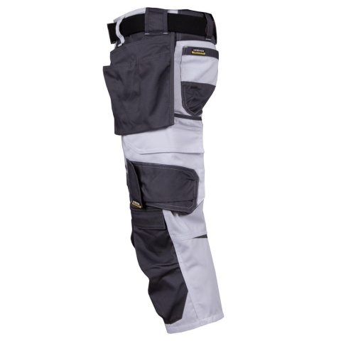 SPODNIE OCHRONNE RYBACZKI DO PASA - KRÓTKIE HARVER SZARO-CZARNE