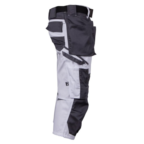 SPODNIE OCHRONNE RYBACZKI DO PASA - KRÓTKIE HARVER SZARO-CZARNE