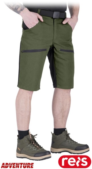 SPODNIE OCHRONNE DO PASA - KRÓTKIE HOBBER KHAKI-CZARNE