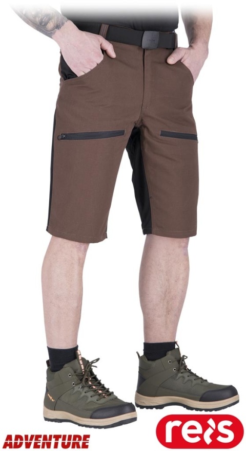 SPODNIE OCHRONNE DO PASA - KRÓTKIE HOBBER BRĄZOWO-CZARNE