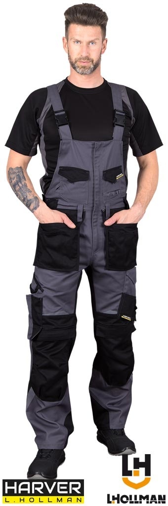 SPODNIE OCHRONNE OGRODNICZKI HARVER SZARO-CZARNE